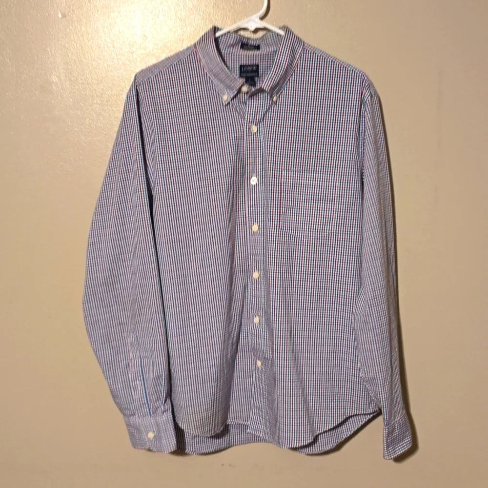 J. Crew Button Down Longsleeve‎ Plaid Shirt Red/Blue/Green Mens Size Large